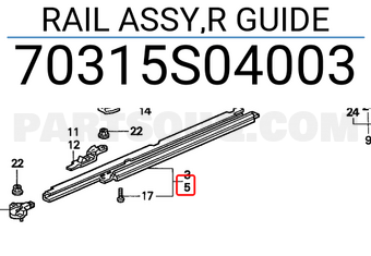 Honda 70315S04003 RAIL ASSY,R GUIDE