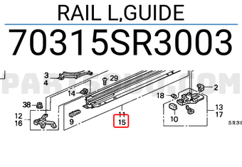 Honda 70315SR3003 RAIL L,GUIDE