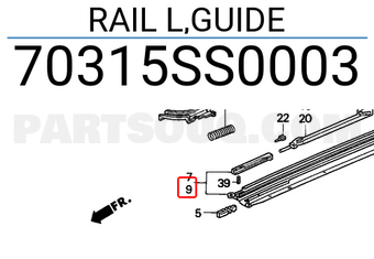 Honda 70315SS0003 RAIL L,GUIDE
