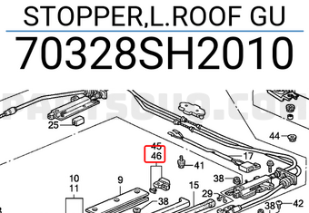 Honda 70328SH2010 STOPPER,L.ROOF GU