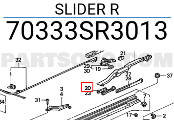 Honda 70333SR3013 SLIDER R