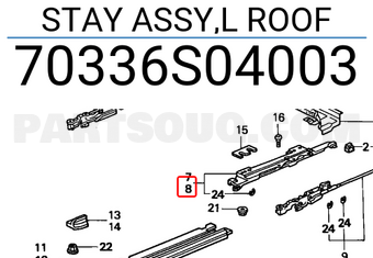 Honda 70336S04003 STAY ASSY,L ROOF