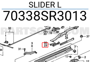 Honda 70338SR3013 SLIDER L