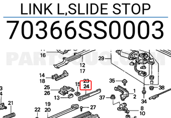Honda 70366SS0003 LINK L,SLIDE STOP