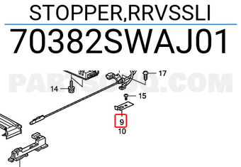 Honda 70382SWAJ01 STOPPER,RRVSSLI