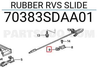Honda 70383SDAA01 RUBBER RVS SLIDE