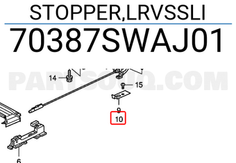 Honda 70387SWAJ01 STOPPER,LRVSSLI