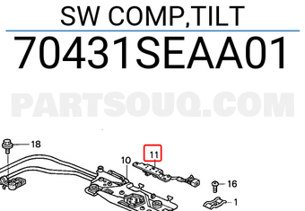 Honda 70431SEAA01 SW COMP,TILT