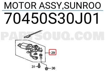 Honda 70450S30J01 MOTOR ASSY,SUNROO