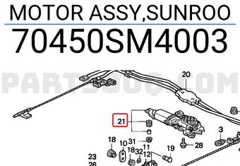 Honda 70450SM4003 MOTOR ASSY,SUNROO
