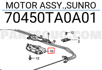 Honda 70450TA0A01 MOTOR ASSY.,SUNRO