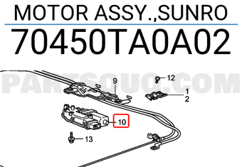 Honda 70450TA0A02 MOTOR ASSY.,SUNRO