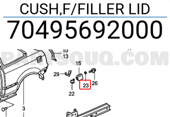 Honda 70495692000 CUSH,F/FILLER LID