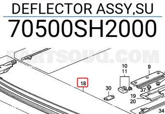 Honda 70500SH2000 DEFLECTOR ASSY,SU