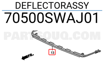 Honda 70500SWAJ01 DEFLECTORASSY
