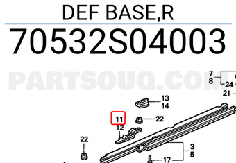 Honda 70532S04003 DEF BASE,R