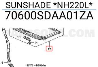 Honda 70600SDAA01ZA SUNSHADE *NH220L*
