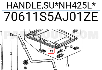 Honda 70611S5AJ01ZE HANDLE,SU*NH425L*
