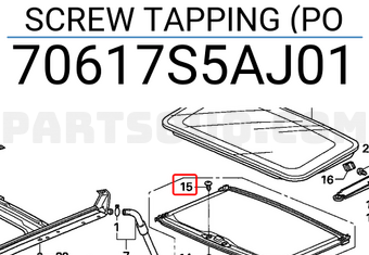 Honda 70617S5AJ01 SCREW TAPPING (PO