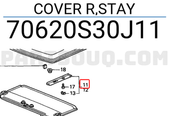 Honda 70620S30J11 COVER R,STAY