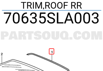 Honda 70635SLA003 TRIM,ROOF RR