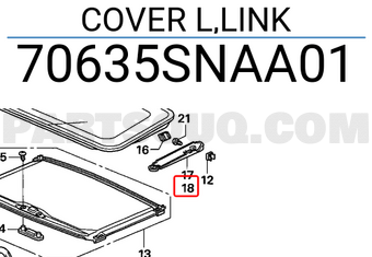 Honda 70635SNAA01 COVER L,LINK