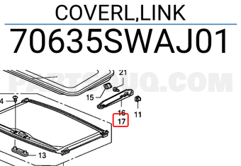 Honda 70635SWAJ01 COVERL,LINK