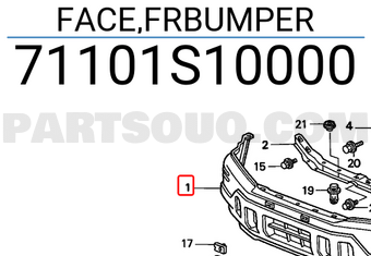 Honda 71101S10000 FACE,FRBUMPER