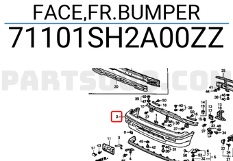 Honda 71101SH2A00ZZ FACE,FR.BUMPER