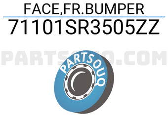 Honda 71101SR3505ZZ FACE,FR.BUMPER
