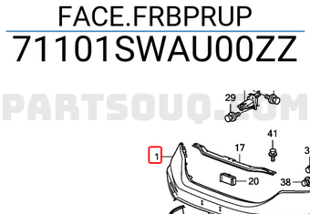 Honda 71101SWAU00ZZ FACE.FRBPRUP