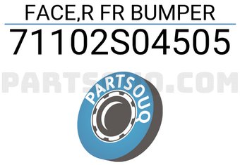 Honda 71102S04505 FACE,R FR BUMPER
