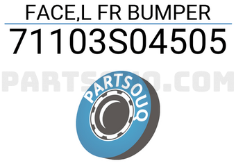 Honda 71103S04505 FACE,L FR BUMPER