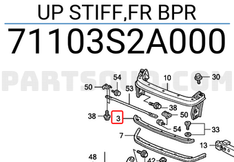 Honda 71103S2A000 UP STIFF,FR BPR