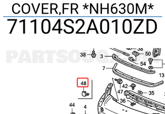 Honda 71104S2A010ZD COVER,FR *NH630M*