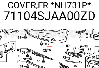 Honda 71104SJAA00ZD COVER,FR *NH731P*