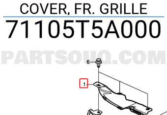 Honda 71105T5A000 COVER, FR. GRILLE