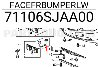 Honda 71106SJAA00 FACEFRBUMPERLW