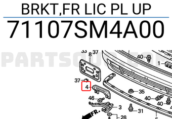 Honda 71107SM4A00 BRKT,FR LIC PL UP
