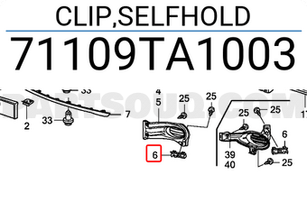 Honda 71109TA1003 CLIP,SELFHOLD