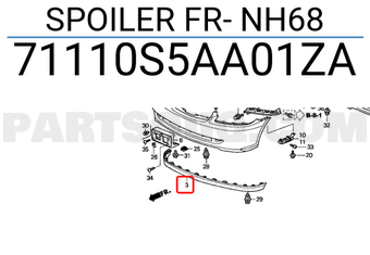 Honda 71110S5AA01ZA SPOILER FR- NH68