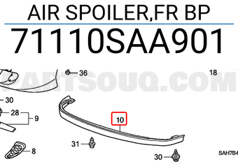 Honda 71110SAA901 AIR SPOILER,FR BP