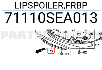 Honda 71110SEA013 LIPSPOILER,FRBP