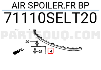 Honda 71110SELT20 AIR SPOILER,FR BP