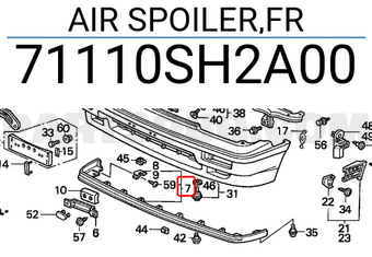Honda 71110SH2A00 AIR SPOILER,FR