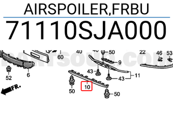 Honda 71110SJA000 AIRSPOILER,FRBU