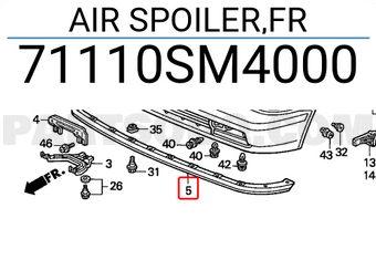 Honda 71110SM4000 AIR SPOILER,FR