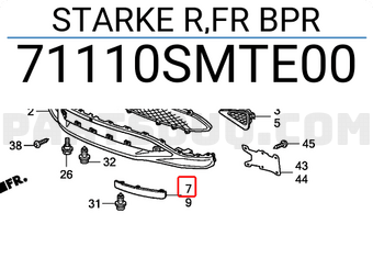 Honda 71110SMTE00 STARKE R,FR BPR