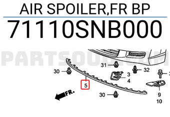 Honda 71110SNB000 AIR SPOILER,FR BP