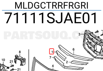 Honda 71111SJAE01 MLDGCTRRFRGRI